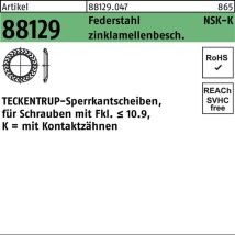 Sperrkantscheibe r 88129 nsk-k 5 Federstahl zinklamellenbeschichtet