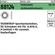 Sperrkantscheibe r 88124 m 5x12,2 x1,2 Federstahl zinklamellenbeschichtet