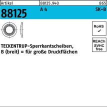 Teckentrup Sperrkantscheiben 500 Stück – Durchmesser 8,00 mm – Dicke 1,9 mm – Außendurchmesser 22,25 mm – Innendurchmesser 8,2 mm – Höhe 2,9 mm