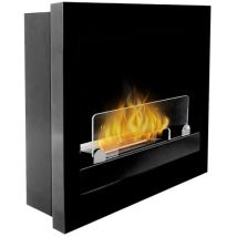 Cheminée bioéthanol Aga Asolo Noir – Acier avec revêtement en poudre – 1,5 kW – 45 cm x 45 cm x 18 cm – TECNO-AIR-SYSTEM