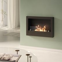 Bigmat - Chéminée Bio-éthanol Treviso 2.5 Kw En Plusieurs Couleurs - Noir