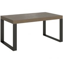 Tecno Premium 160/264x90 cm ausziehbarer Tisch mit taubengrauen und anthrazitfarbenen Beinen