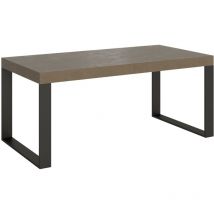 Ausziehbarer Tisch 200/460x90 cm Tecno Premium Taubengrau mit anthrazitfarbenen Beinen