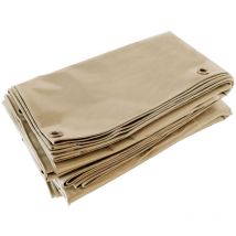 Tecplast - Lona para madera 2,5x3 m - Beige oscuro - Garantía de 5 años LP506BO - Lona de pvc impermeable para leña