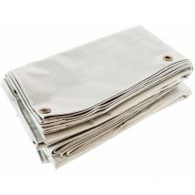 Tecplast - Bâche Brise Vue Blanc Crème 3x4 m LP506BV - Garantie 5 ans - Brise vent occultant en pvc - Pare vue jardin