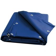 Bâche de Chantier 2x3 m XP640CH Bleue - Garantie 10 ans - Bâche de protection étanche pour Travaux - Made in France - Tecplast