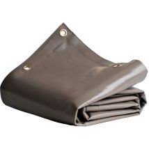 Bâche Brise vue Taupe 2x3 m LP640BV - Garantie 8 ans - Brise vent occultant en pvc - Pare vue jardin - Tecplast