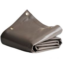 Tecplast - Bâche de Protection 3x3 m LP640MU Taupe - Garantie 8 ans - Bâche pvc étanche - Résistance Anti-UV