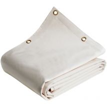 Tecplast - Bâche pour Carport 3x3 m LP640CP Blanc Crème - Garantie 8 ans - Toile pvc étanche pour abri de voiture