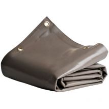 Tecplast - Bâche pour Carport 3x3 m LP640CP Taupe - Garantie 8 ans - Toile pvc étanche pour abri de voiture