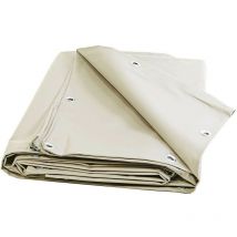 TECPLAST Bâche pour Carport Ivoire 2x2 m Protection Solaire XP680M2CP - Garantie 15 ans - Pour abri de voiture - Made in France