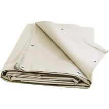 Bâche pour Carport Ivoire 3x4 m Protection Solaire XP680M2CP - Garantie 15 ans - Pour abri de voiture - Made in France - Tecplast