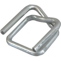 Lot de 250 Boucles bc pour Feuillard de cerclage 19 mm - Qualité pro - Boucles autobloquantes en acier galvanisé - Tecplast