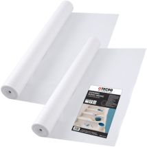 Tecpo 2x Abdeckvlies Malervlies 25m Schutzvlies 120g/m² Anti-rutsch Vlies-rolle Selbstklebend Bodenschutz Treppenvlies