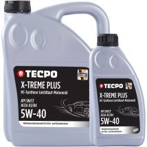 Tecpo Motoröl 5w40 Öl X-treme Plus Öl, 6 Liter 5w-40 Gebinde Hc-synthese Für Diesel-und Benzinmotoren Entspricht Api Sn/cf / Acea A3/b4 / 502/505 / 