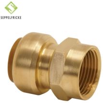 Seppelfricke - Steckfitting Messing Übergangsmuffe, 22mm x 3/4', Tectite T270G