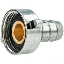 Schlauchverschraubung mit 1 Zoll üwm x Tülle ø 14 mm, MS-verchromt - Tecuro