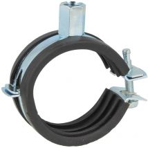 Tecuro - Einhand Schraubrohrschelle, M8/M10, verzinkt mit Schallschutzeinlage 57-61 mm