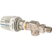 Kombi-Set Thermostatkopf k mit Nullstellung und Ventilunterteil V-exact ii, dn 10 - Axial - Tecuro