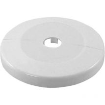 Scharnierrosette ø 61 mm x ø 130 mm x 23 mm - Kunststoff abs weiß - Tecuro