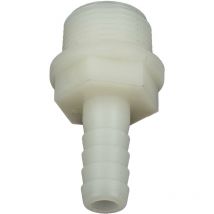 Tecuro - Schlauchtülle mit ag - ø 10 mm x 3/8 Zoll - Nylon weiß