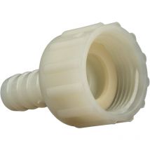 tecuro Schlauchtülle mit IG Überwurf - Ø 51 mm x 2 Zoll - Nylon weiß