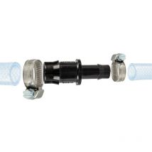 Tecuro - Schlauchverbinder reduziert ø 28 mm x ø 34 mm, mit Edelstahlschlauchschellen - Nylon schwarz
