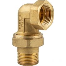 Winkel-Verschraubung ig x ag 3/4 Zoll, konisch dichtend - MS-blank CW617N - Tecuro