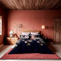 Ted Baker Opal Floral Duvet Cover Set King Size Navy
