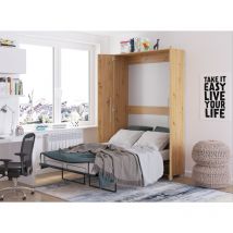 Schrankbett Teddy 120x200cm Vertikal Artisan Eiche