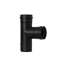 Tee Nero Opaco Per Stufe A Pellet D.80