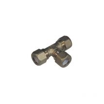 Tee con tre dadi per rame con ogiva teflon Tiemme 1/2 x 14 tiemm
