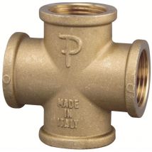 Tee de ajuste de hilo de latón 4 vías hembra Fp Pattaroni F132 1/2'