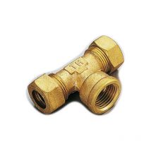Raccordo a tee t femmina a compressione con tenuta o-ring 12x1/2''x12