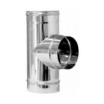 Tee in acciaio a 90° per canne fumarie Diam. 80