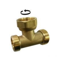 Tee in ottone m 15 x 21 per tubo in rame Sans marque