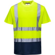 T-shirt bicolore Jaune/Marine m