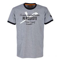 T-shirt Plaquiste Gris-chiné Bosseur