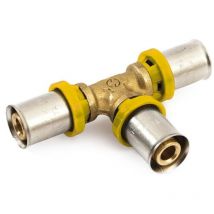 Tee tubo multistrato a pressare intermedio x acqua/gas trident gf 20x20x20 ti