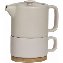 Teekanne mit Tasse natural, 400 ml + 250 ml Secret De Gourmet