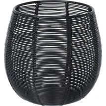 Teelichthalter aus Metall, schwarz, ø 12 cm