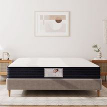 Matelas 140x190cm, Épaisseur 22 cm, Mousse à mémoire de Forme, Support à Haute résilience,Matelas Ultra Respirant, 7 Zones de Confort, (140x190x22cm)