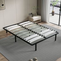 Teeno - Sommier 140x190cm,2x8 Lattes de 125 mm, 7 Pieds, Lit 140x190cm, Montage Rapide, Sommiers à Lattes en Bois pour Adulte