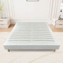 Teeno - Sommier Tapissier 140x190cm Sommiers à Lattes avec 4 Pieds pour Adulte - Cadre de Lit 140x190 avec Sommier, Hauteur 29cm