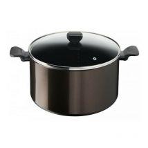 Marmite aluminium 30cm + couvercle en verre Tefal b5546902