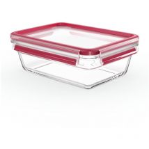 Tefal Masterseal Fresh Verre, Boîte Alimentaire Rectangulaire 1,3 L , Conservation Des Aliments, Empilable, Compatible Four Et C