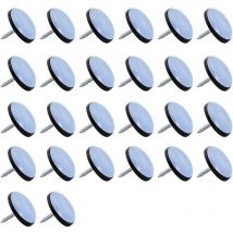 Teflon-Gleiter, 26 Stück Teflon-Gleitpad ø 25 mm Teflon-Möbelgleiter, professionelle Möbelgleiter-Gleitpads mit Nägeln, Gleitgleiter-Gleitpads für