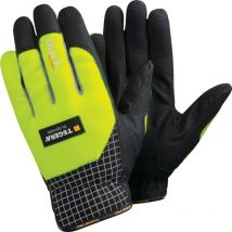 Ejendals - 9123 Tegera Palm-side Coated Black/Yellow Gloves - Size 8 - Black Yellow