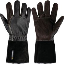 Ejendals Tegera Goatskin/Cowhide Gloves Blk/Brn Size 10