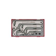 Knickgelenk-Hakenschlüssel-Set TTHP08 – 3 Gelenk-Hakenschlüssel – 3 Pivot-Adapter – 2 Ersatz-Pivots Ø 6mm und 8mm – Tengtools